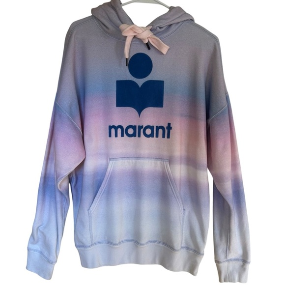 Isabel Marant Étoile Mansel Gradient Hoodie Size 8 Streetwear Designer Casual - Picture 3 of 16